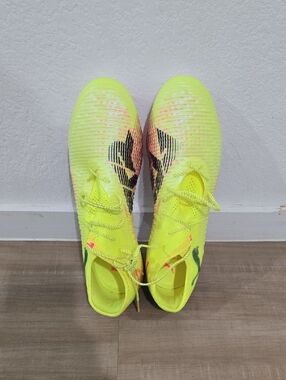 High-Visibility Neon Yellow Soccer Cleats